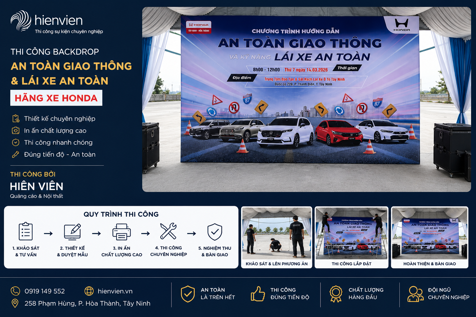 In Backdrop Sự Kiện Tây Ninh – Thiết Kế Đẹp, Thi Công Nhanh