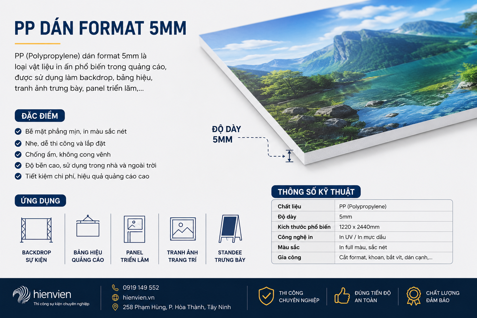 In PP Cán Formex Tây Ninh – Hình Ảnh Đẹp, Thi Công Nhanh
