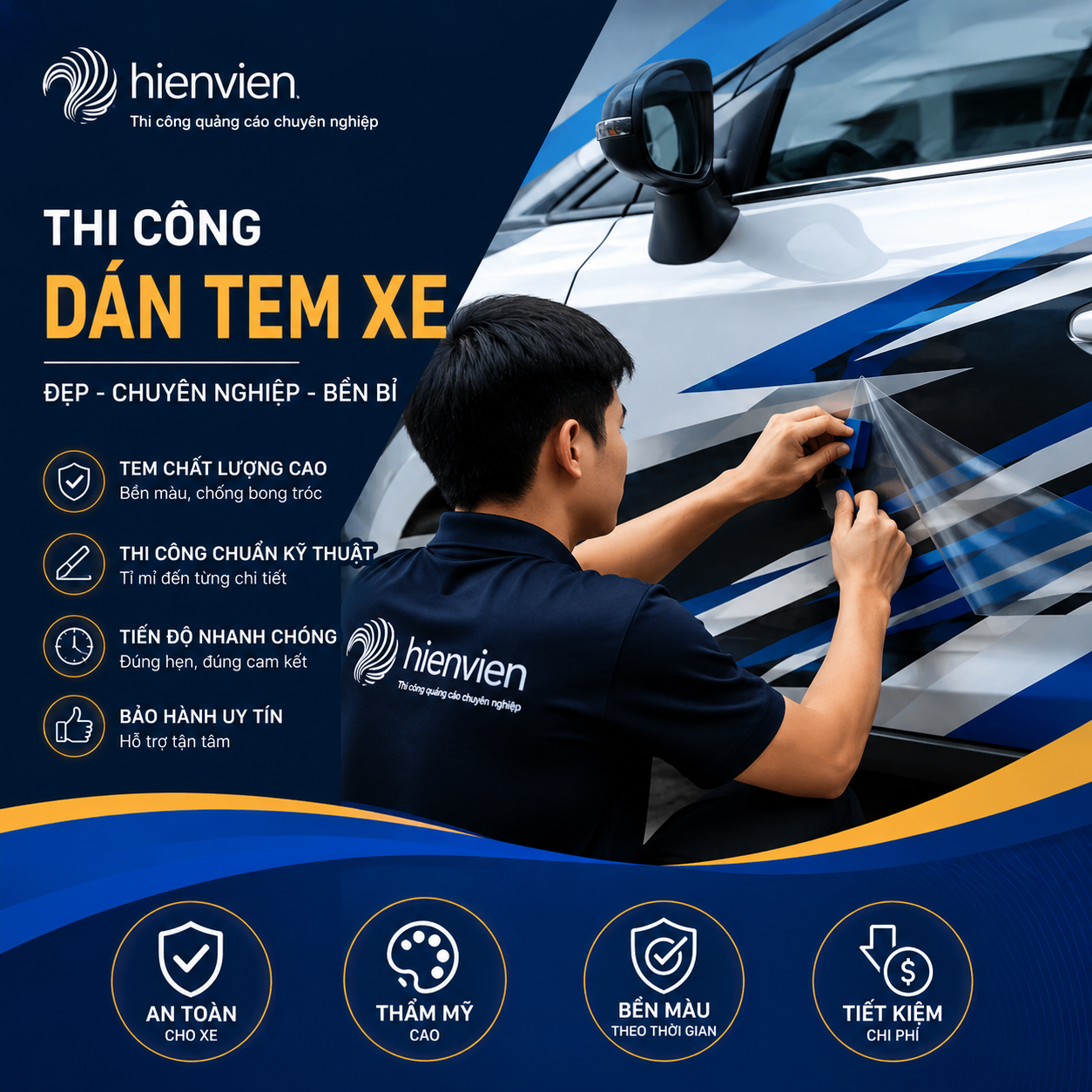 Thi Công Dán Tem Xe Tây Ninh – Thiết Kế Đẹp, Thi Công Chuyên Nghiệp