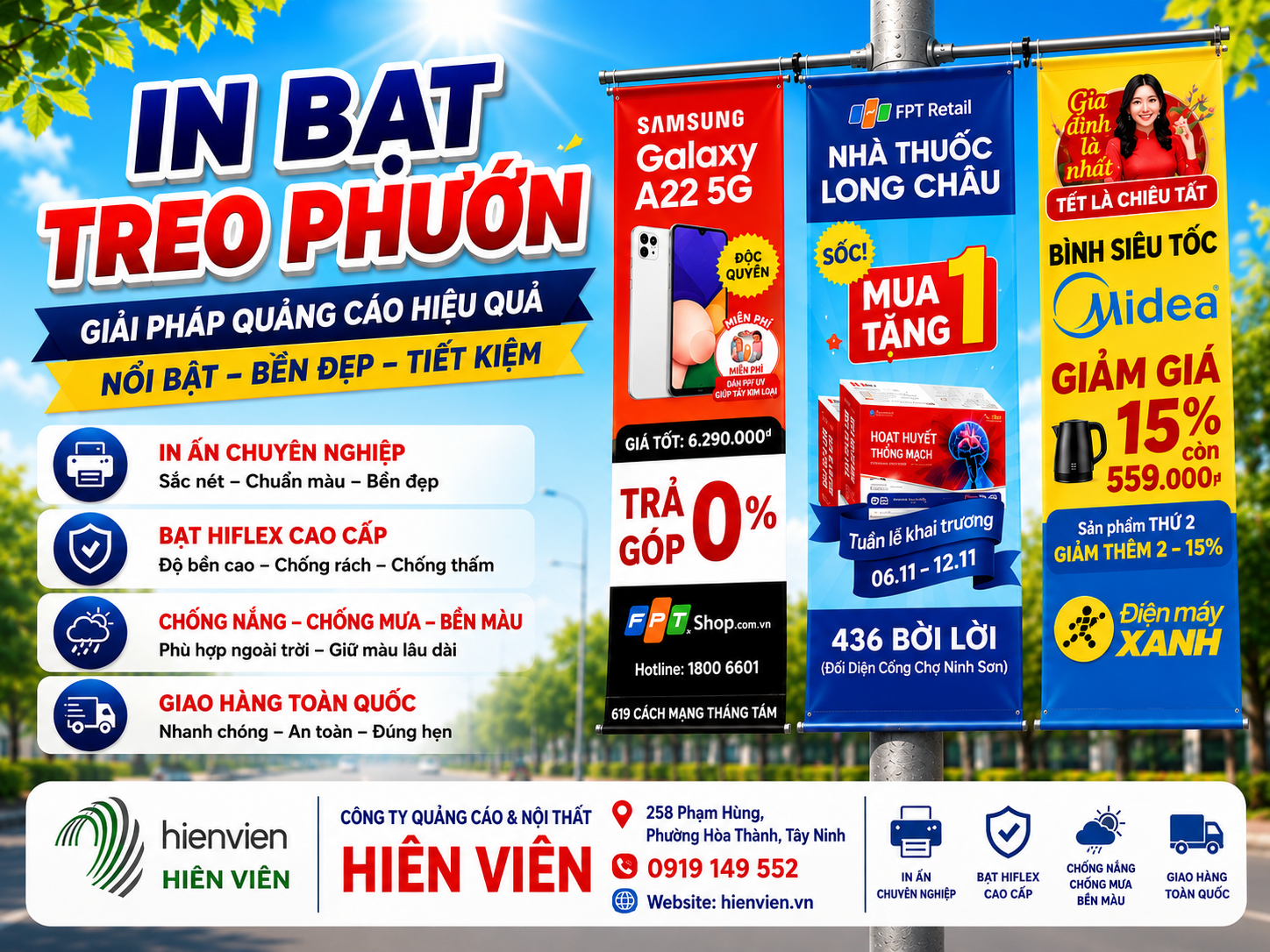 In bạt treo phuon tay ninh