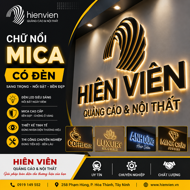 Mica Chữ Nổi Tây Ninh