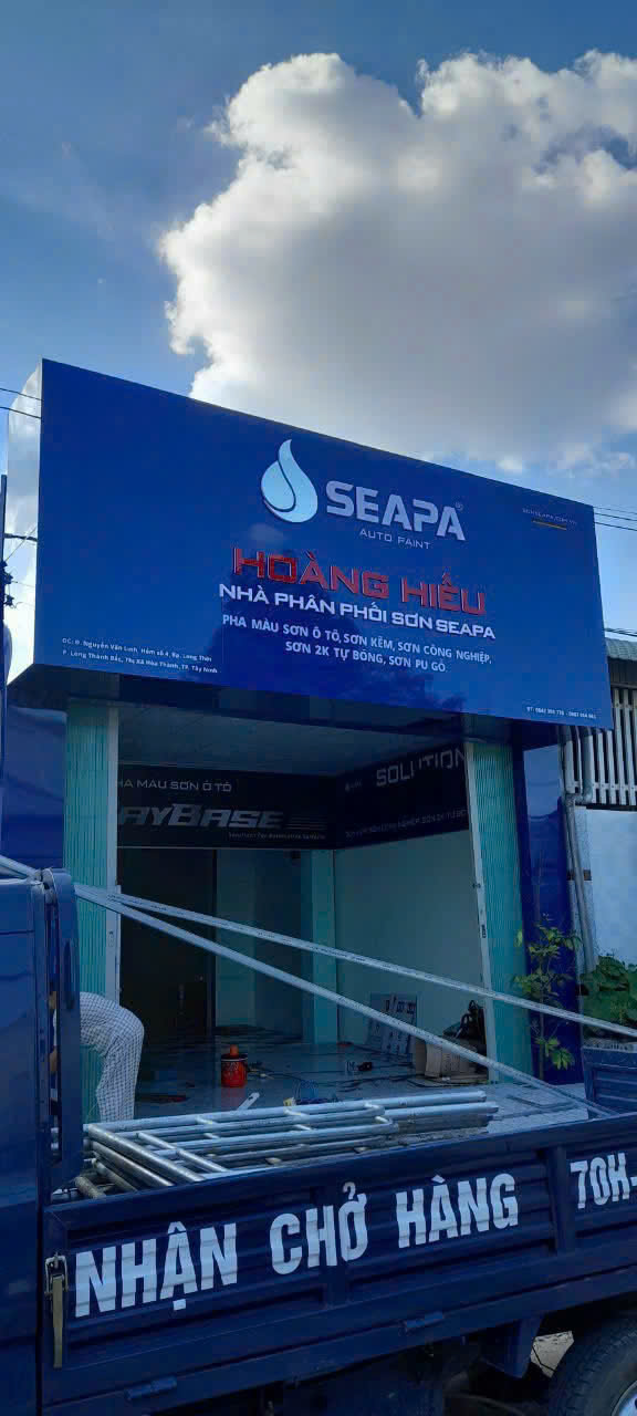 Thi Công Mặt Dựng Alu Showroom Sơn Seapa Hoàng Hiếu Tây Ninh