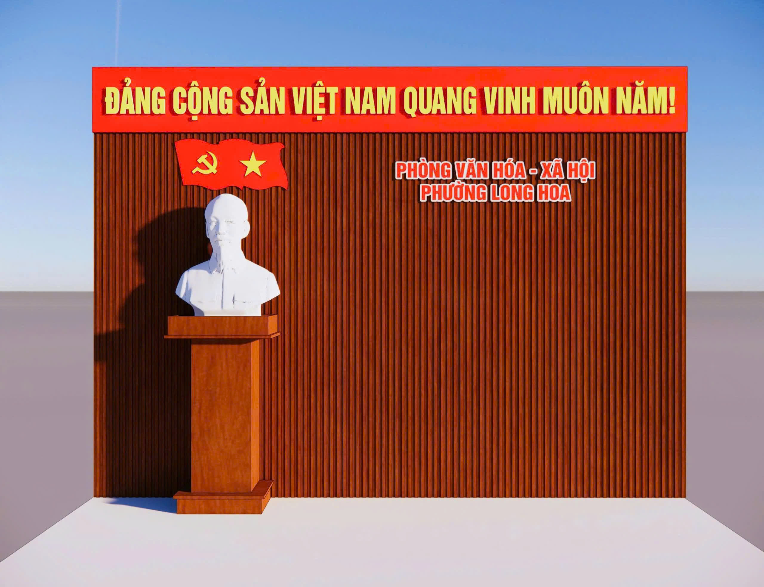 Thiết kế 3D vách hội trường